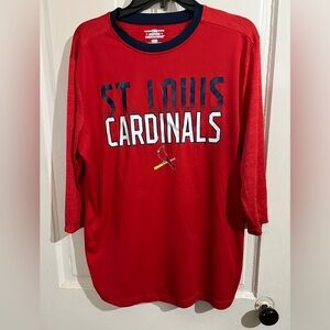 Men’s size large St. Louis Cardinals genuine merchandise, quarter sleeve shirt